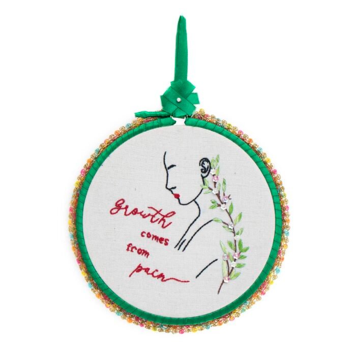 Embroidery Hoop - Growth comes from Pain