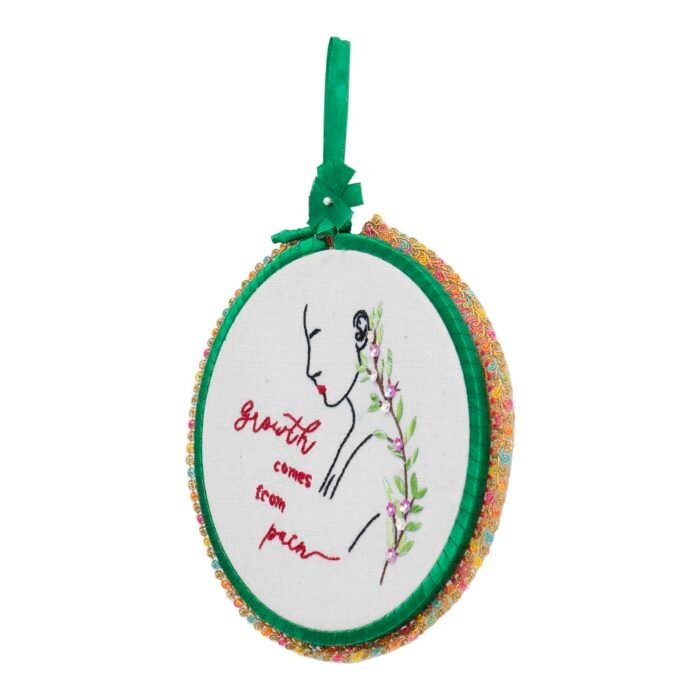 Embroidery Hoop - Growth comes from Pain