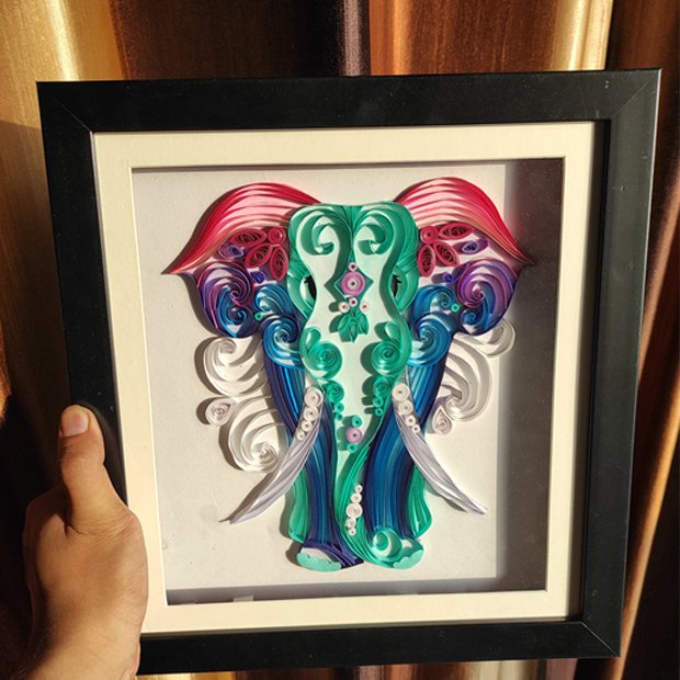 Quilling Art- Elephant Small