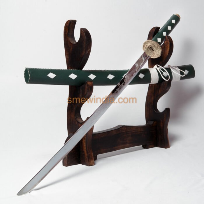 Green katana with white patches for sale