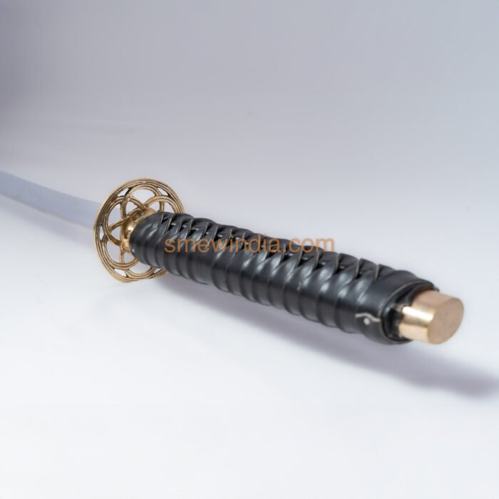 Black Katana With Hexagonal Star Tsuba