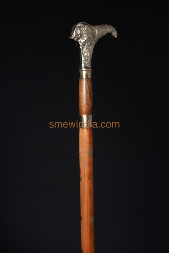 Lion’s Gaze Gupti Cane - Brass Handle Sword Stick